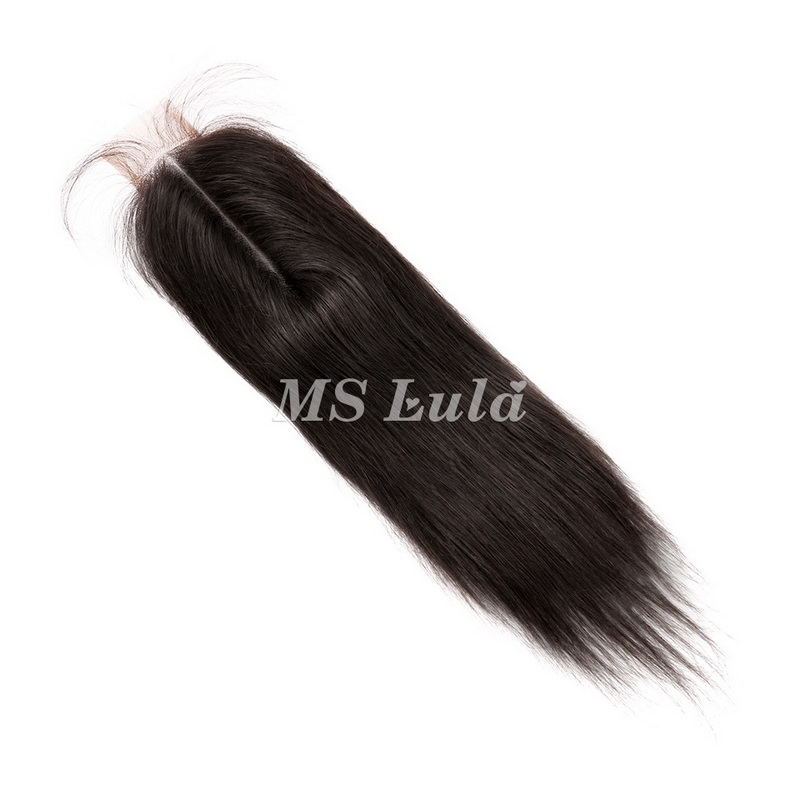 2x6 Virgin Hair Straight HD/Transparent Lace Closure - 图片 7